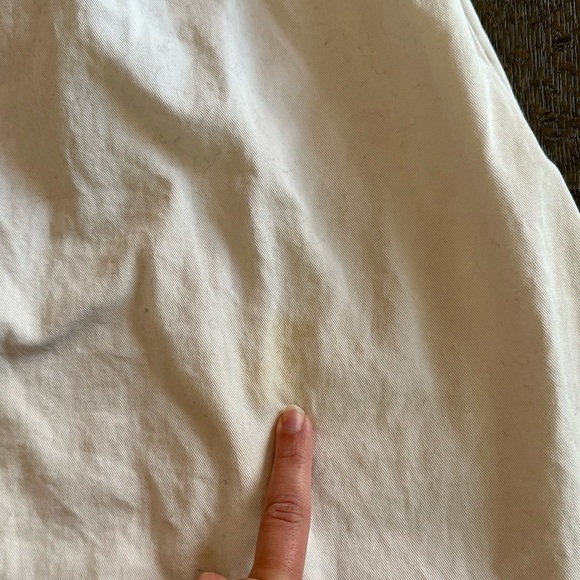 Vintage 90s FADS White Button Front Cotton Midi Dress Size M - Picture 7 of 7